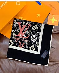 Not for sale: Louis Vuitton Pre-Owned Monogram Flower Scarf Black