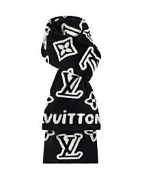Not for sale: Louis Vuitton Monogram Hip Knitted Scarf M96963 Black