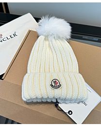 Not for sale: Moncler Wool Beanie with Pom Pom White