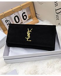 Not for sale: Saint Laurent Suede Large Flap Wallet Black