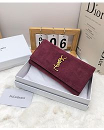 Not for sale: Saint Laurent Suede Large Flap Wallet Mauve
