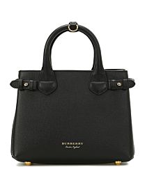 Burberry The Banner Small Leather Bag Black