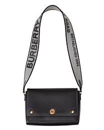 Burberry Topstitched Leather Shoulder Bag 