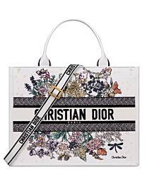 Christian Dior Lucky Medium Dior Book Tote White