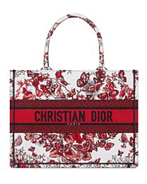 Christian Dior Medium Dior Book Tote Red
