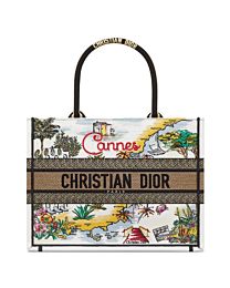Christian Dior Medium Book Tote Cream