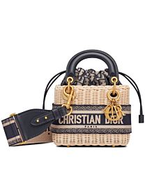Christian Dior Mini Lady Dior Bag Dark Blue
