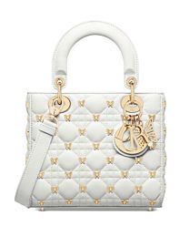 Christian Dior Small Lady Dior Bag Cream