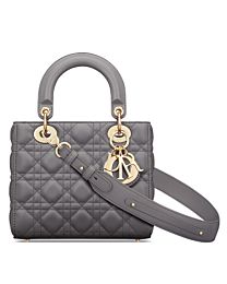 Christian Dior Small Lady Dior My Abcdior Bag Gray