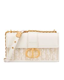 Christian Dior 30 Montaigne East-West Bag With Chain Cream