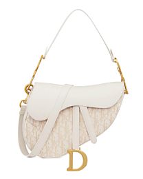 Christian Dior Saddle Bag With Strap Cream