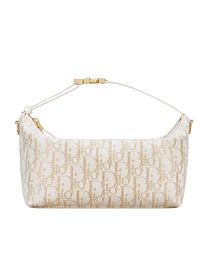 Christian Dior Medium DiorTravel Nomad Pouch Cream