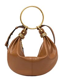 Chloe Small Bracelet Hobo Bag In Grained Leather 