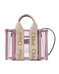 Chloe Mini Woody Tote Bag In Jelly Pink