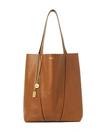 Chloe Spin Tote Bag In Grained Leather 