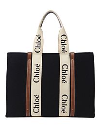 Chloe Large Woody Tote Bag Black