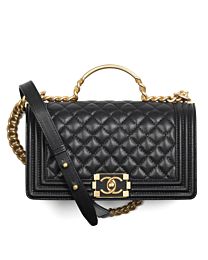 Chanel Boy Chanel Flap Bag With Handle A94804 Black