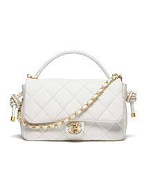 Chanel Flap Bag With Top Handle AS5317 Cream