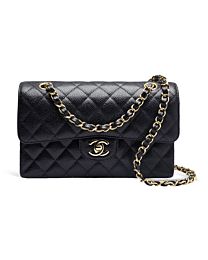 Chanel Timeless Classique Crossbody Bag Leather A01113 Black