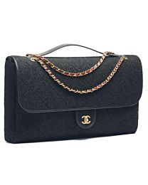 Chanel Maxi Flap Bag With Top Handle AS5852 Black