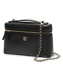 Chanel Large Vanity Case With Chain AP5347 Black