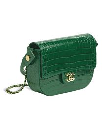 Chanel Mini Flap Bag With Top Handle AS6424 Green