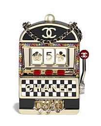 Chanel Slot Machine Minaudiere AS3715 Black