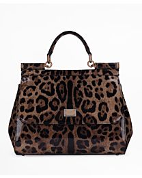 Dolce Gabbana Large Sicily Handbag Coffee