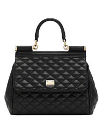 Dolce Gabbana Medium Sicily Handbag Black