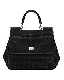 Dolce Gabbana Medium Sicily Handbag Black