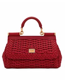 Dolce Gabbana Medium Sicily Handbag Red