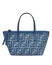Fendi Denim-Effect Ff Jacquard Mini-Bag 8BN335