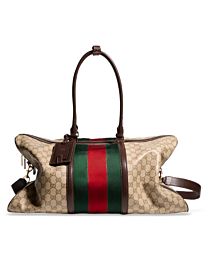 Gucci Medium Gg Duffle Bag With Web 875059