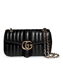 Gucci Jetset GG Marmont Medium Shoulder Bag A005XW Black