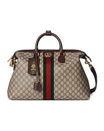 Gucci Gucci Savoy Medium Travel Bag Dark Coffee