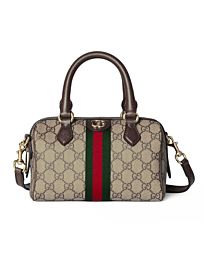 Gucci Ophidia Small Boston Bag Dark Coffee
