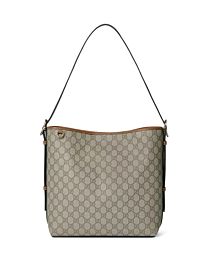 Gucci GG Canvas Emblem Medium Shoulder Bag 847452 Coffee