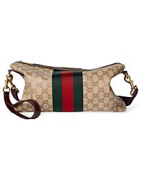 Gucci Medium GG Crossbody Bag With Web A002KX Apricot