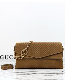 Gucci Large Shoulder Bag With Chain 857362 Coffee