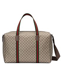 Gucci Maxi Duffle Bag With Web 760152 Dark Coffee