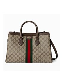Gucci Ophidia Medium Tote Bag Dark Coffee