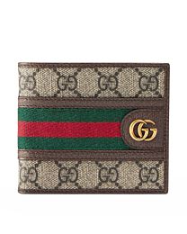 Gucci Wallets Men Fabric 597609 Dark Coffee