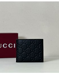 Gucci GG Emblem Series Bi-Fold Wallet Black