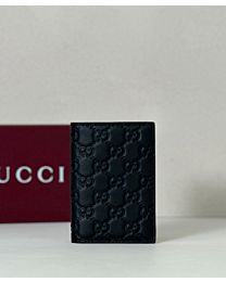 Gucci GG Emblem Collection Passport Holder Black