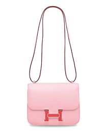 Hermes Constance 18 Mini Bag Swift Leather Lizard Buckle Pink