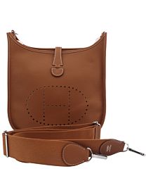 Hermes Tan Evelyne Shoulder Togo III PM Bag