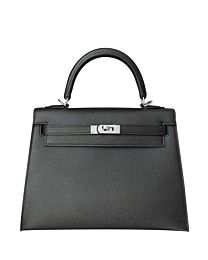 Hermes Kelly Bag 25 Epsom Leather Black