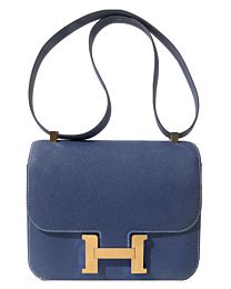 Hermes Epsom Constance 24cm Palladium Hardware 