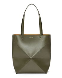 Loewe Puzzle Fold Tote In Shiny Calfskin 