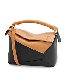 Loewe Mini Puzzle Bag In Classic Calfskin Coffee